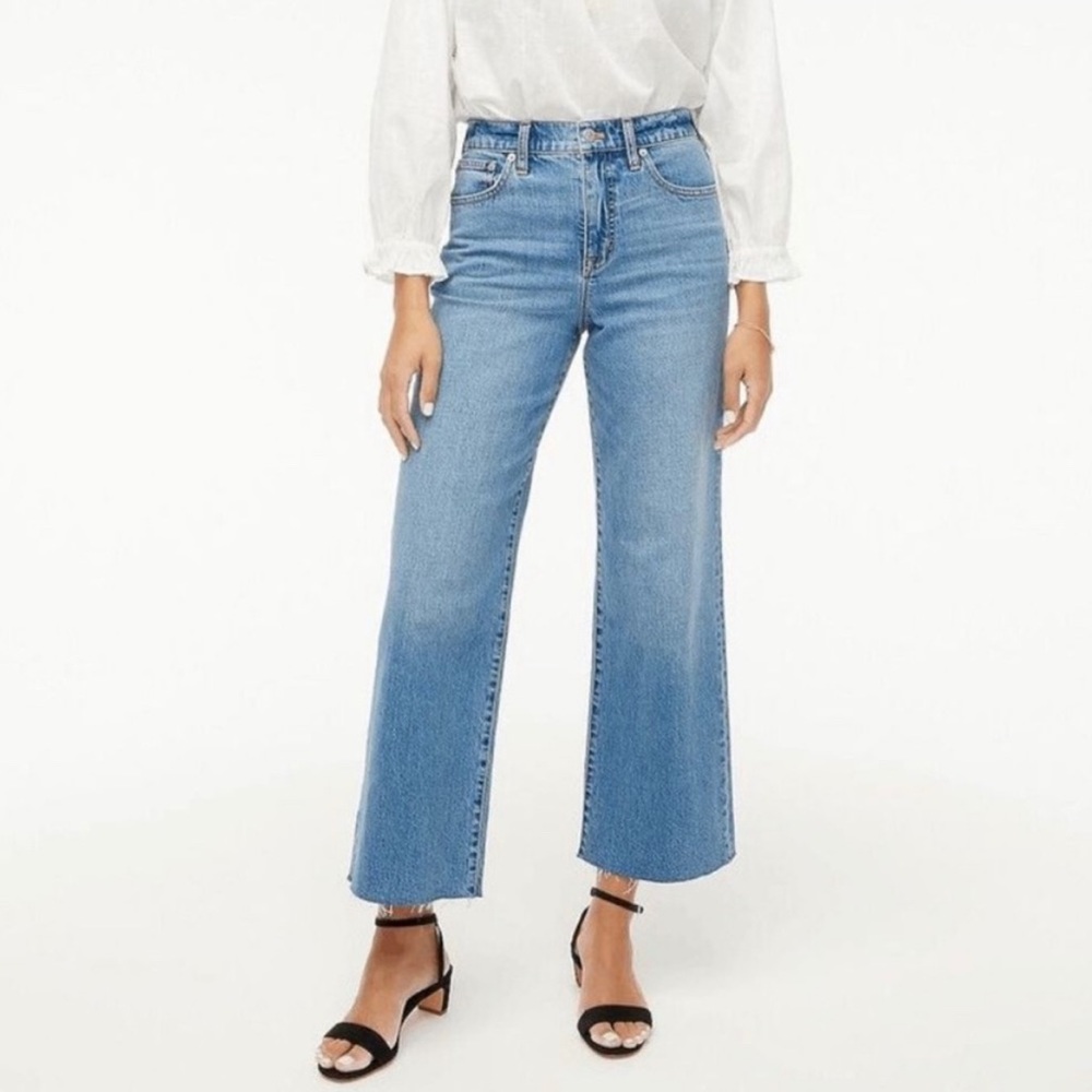 J. Crew Factory Women's Wide-Leg Crop Jeans Size 27